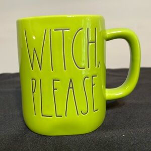 Rae Dunn Green 16 oz Witch, Please Halloween Mug